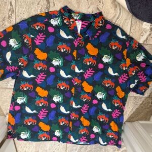 Size XXXL Disney Little Mermaid Print Shirt